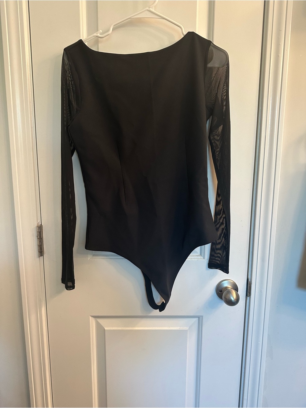 Abercrombie & Fitch Black Long-Sleeve Mesh Bodysuit - Women Tops